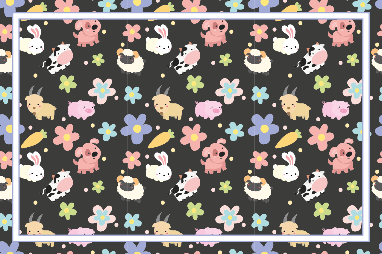 어린 이용 식탁보 매력적인 생물 일러스트 - TenStickers