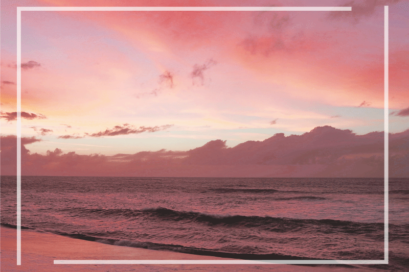 현대식 식탁보 평화로운 해안 석양 - TenStickers