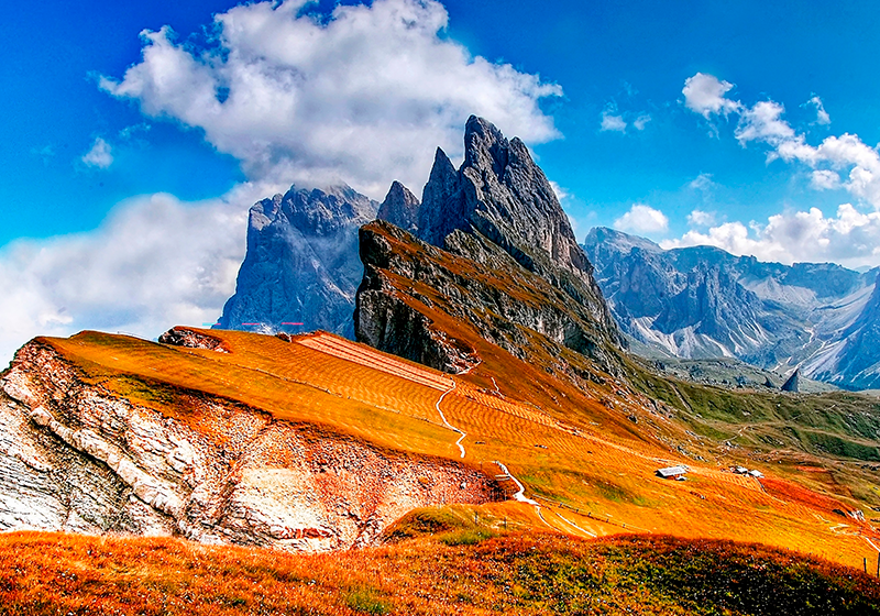 현대식 식탁보 산악 경관 뷰 - TenStickers