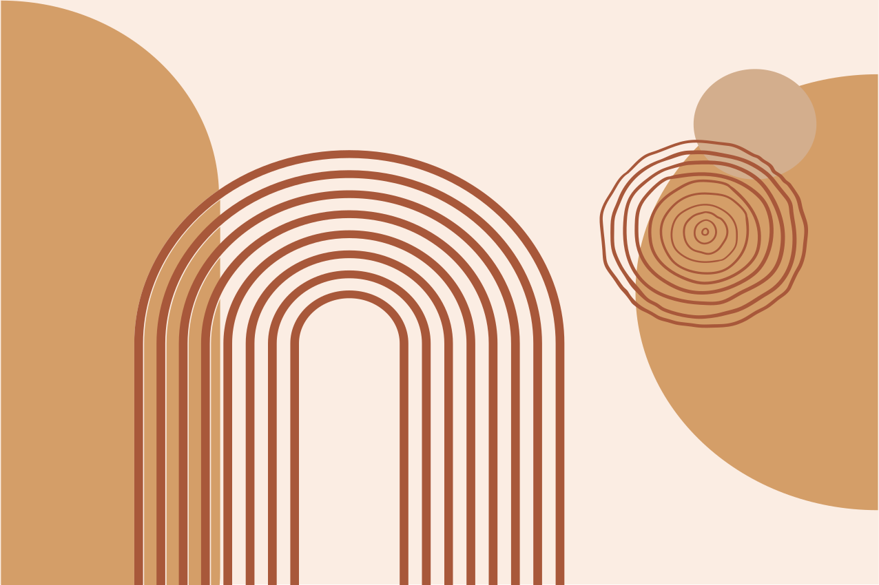 현대식 식탁보 레이어드 곡선 형태 - TenStickers