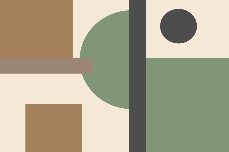 현대식 식탁보 기하학적 추상 도형 - TenStickers