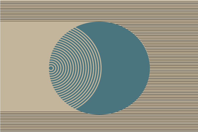 현대식 식탁보 기하학적 원형 모티프 - TenStickers