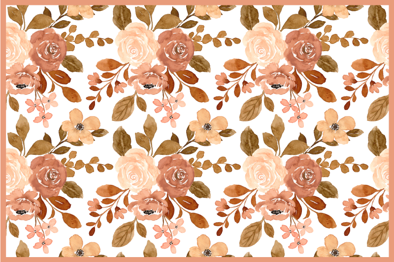 벽난로 카프리초소 꽃무늬 테이블 세팅 - TenStickers