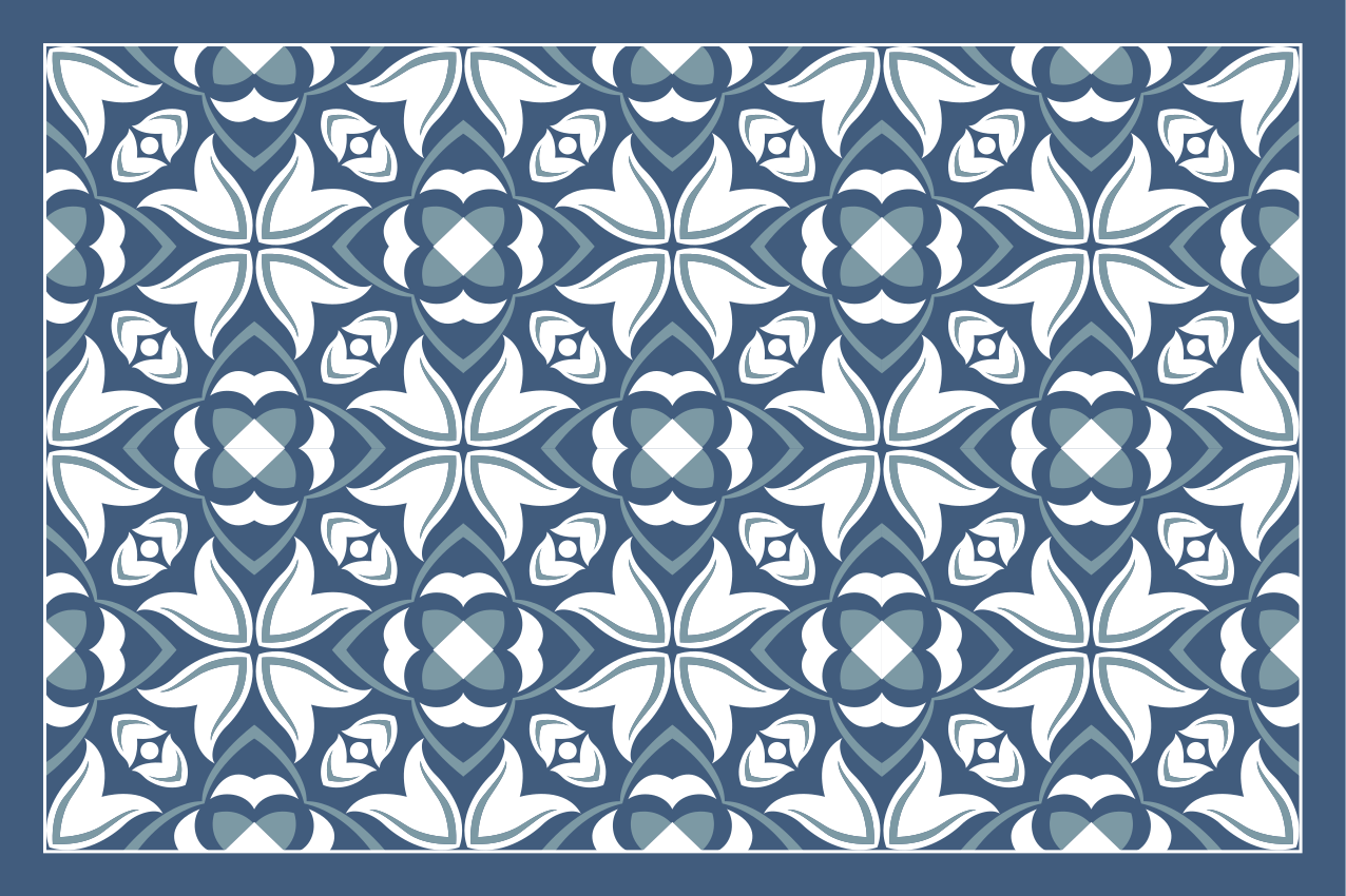 질감이 있는 식탁보 - 정교한 식물 모티프 - TenStickers