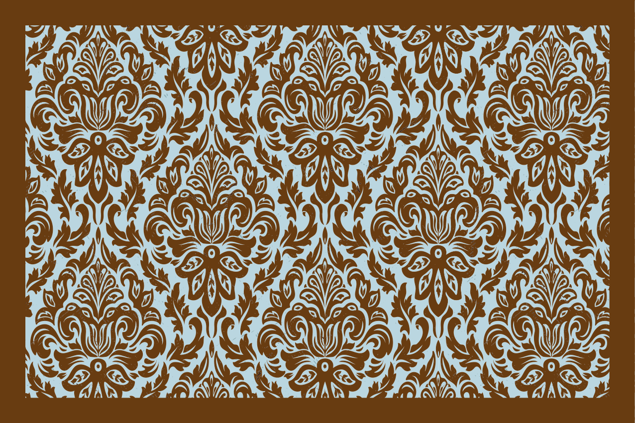 질감이 있는 식탁보 정교한 꽃 문양 - TenStickers