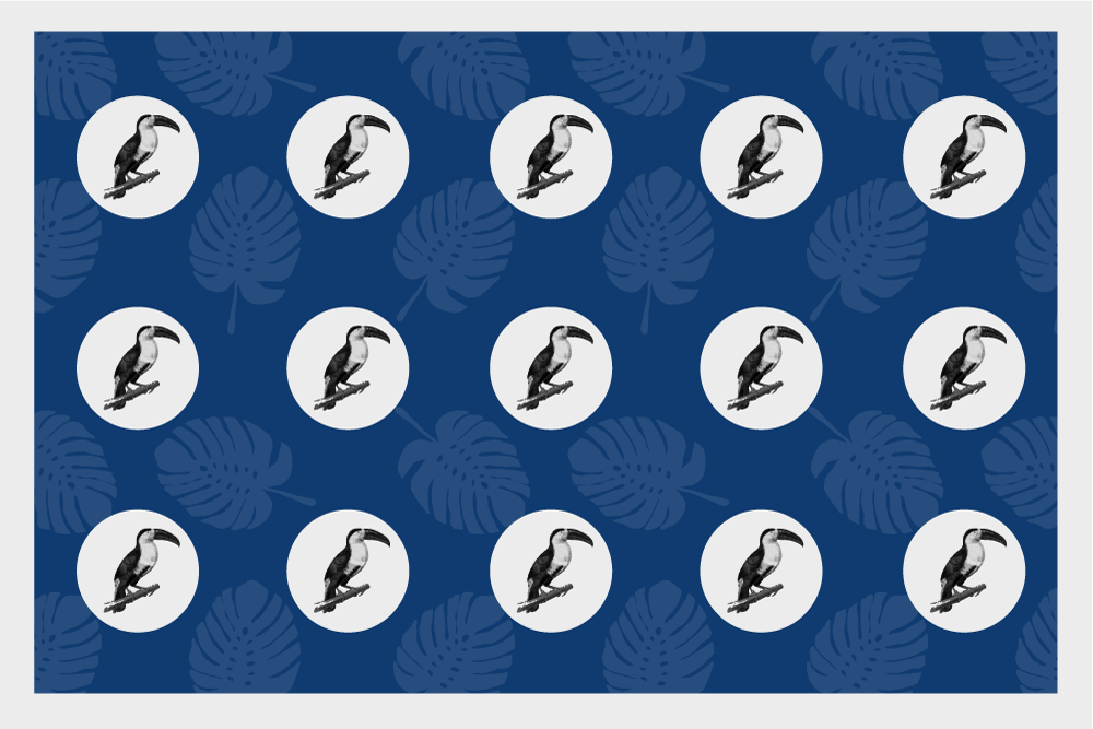 벽난로 카프리초소 열대 새 패턴 - TenStickers