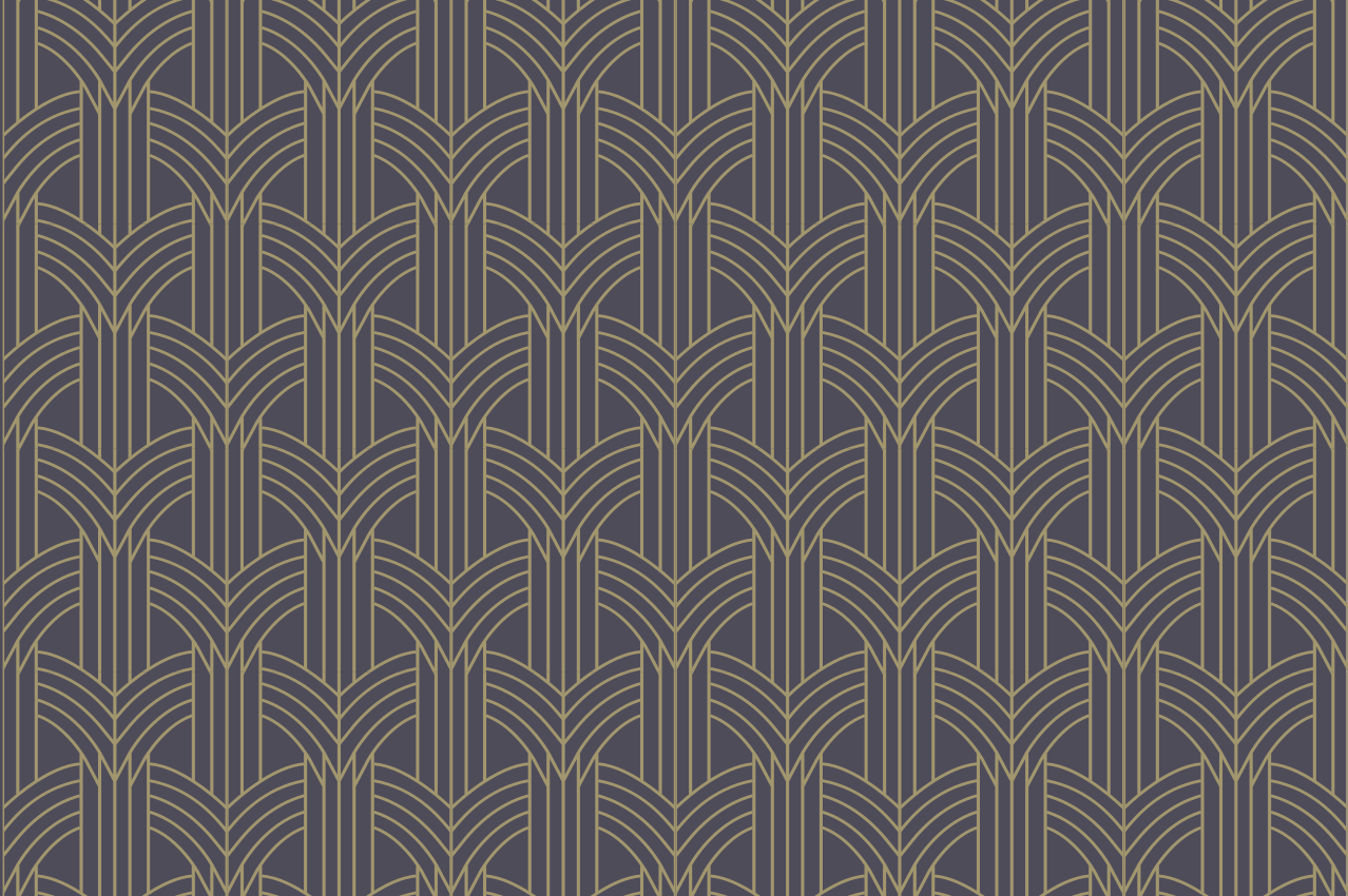 "아르데코" 스타일의 지오 패턴 우아한 플레이스매트 - TenStickers