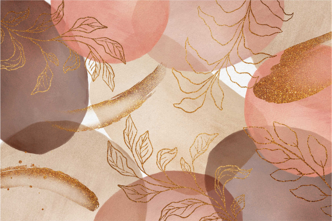 질감이 있는 식탁보 우아한 잎사귀 모티프 - TenStickers