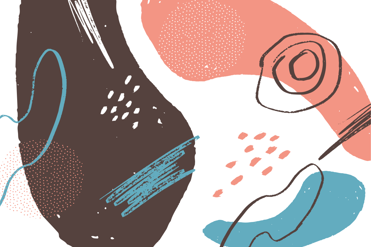 현대식 식탁보 생동감 있는 추상 도형 - TenStickers