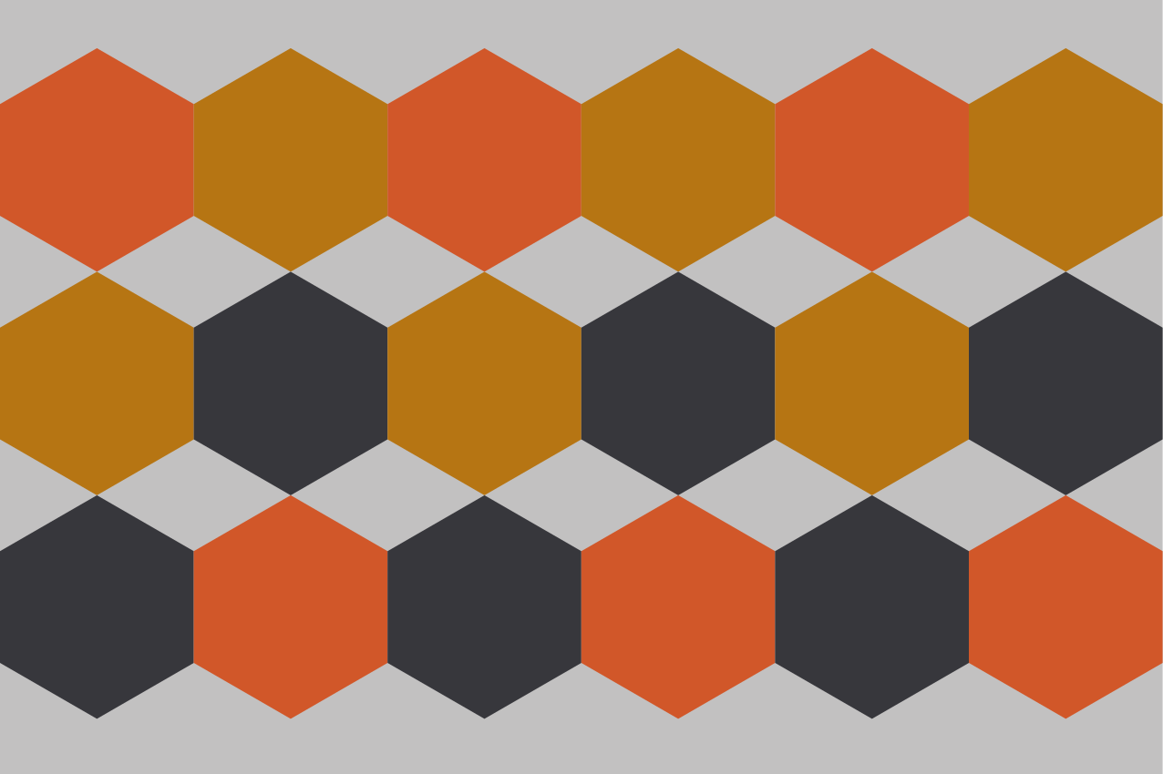 현대식 식탁보 육각형 패턴 레이어 - TenStickers