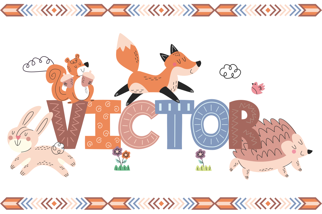 어린 이용 식탁보 동물 친구들 모임 - TenStickers