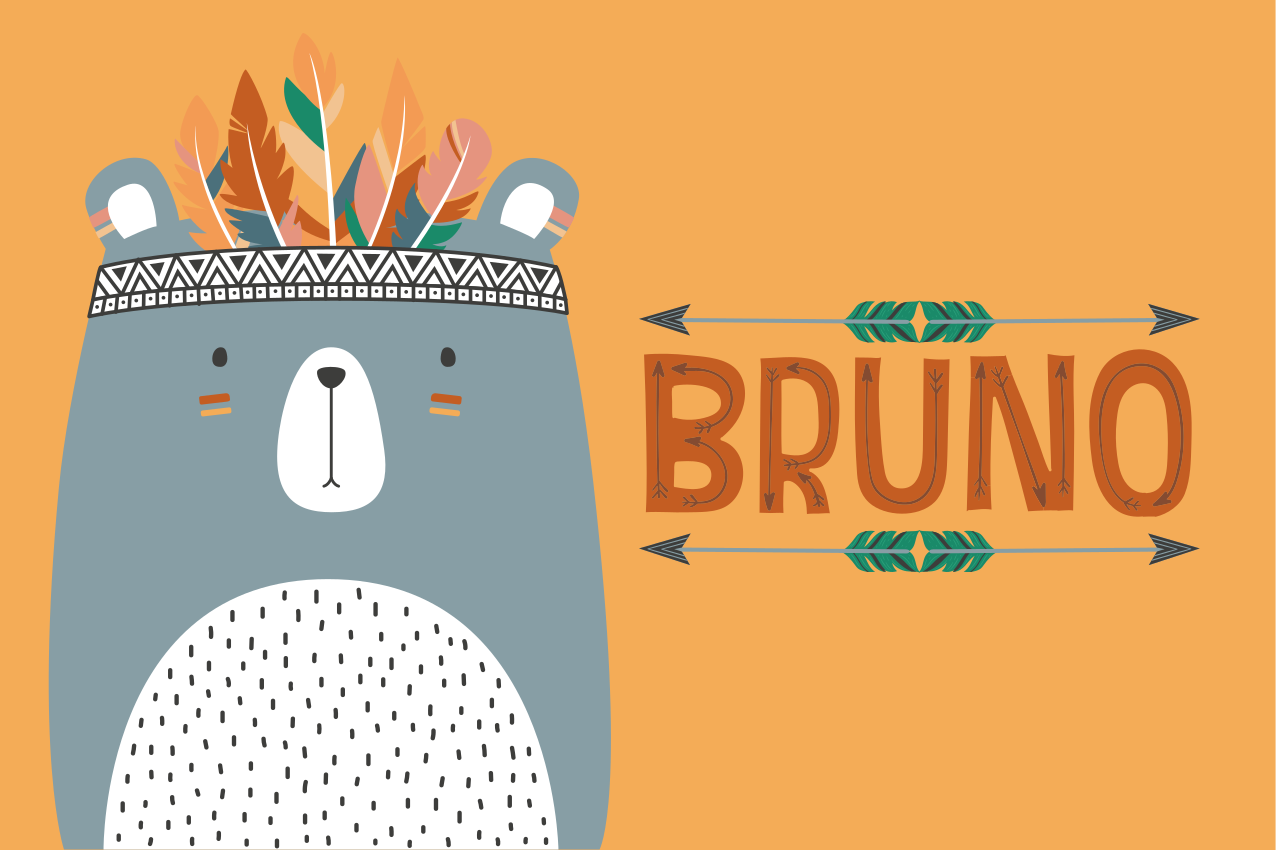 어린 이용 식탁보 귀여운 곰 일러스트 - TenStickers