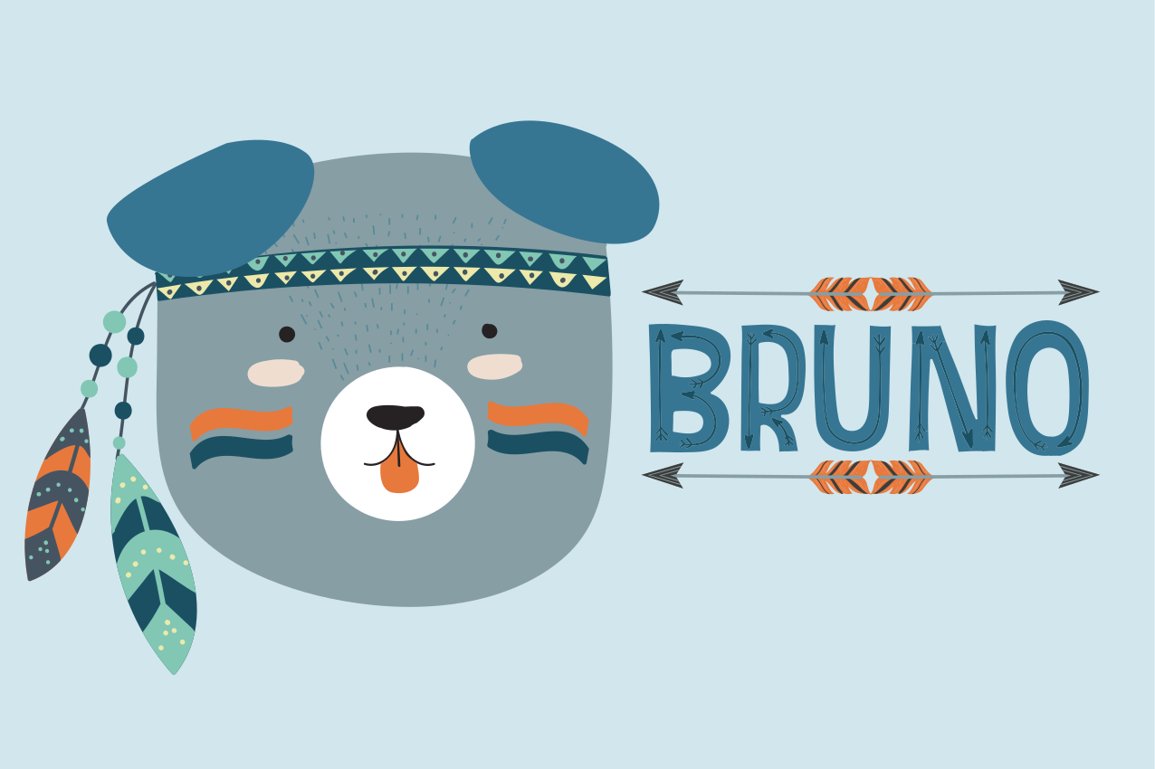 어린 이용 식탁보 귀여운 곰 머리 - TenStickers