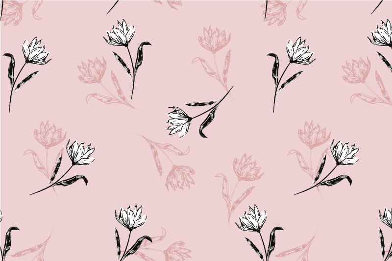 질감이 있는 식탁보 우아한 식물 구성 - TenStickers