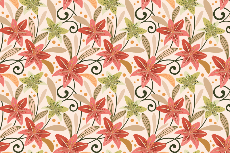 벽난로 카프리초소 생동감 넘치는 꽃 요소 - TenStickers