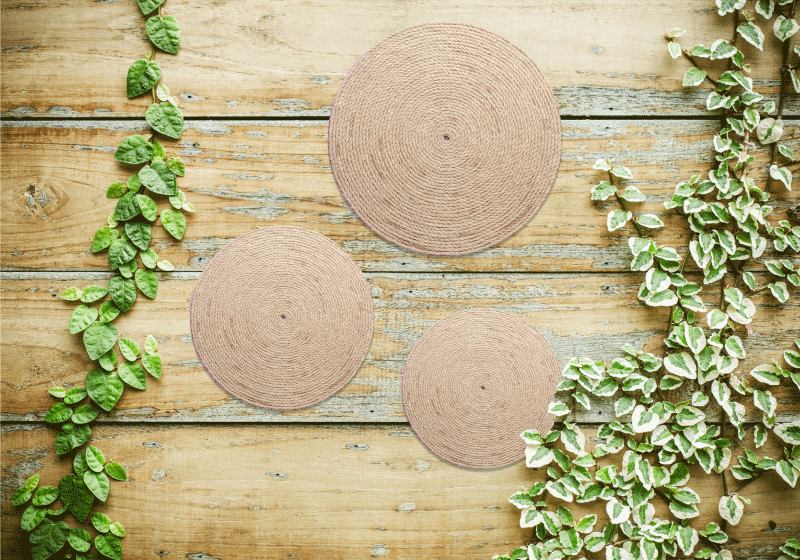 현대식 식탁보 자연 코스터 세트 - TenStickers