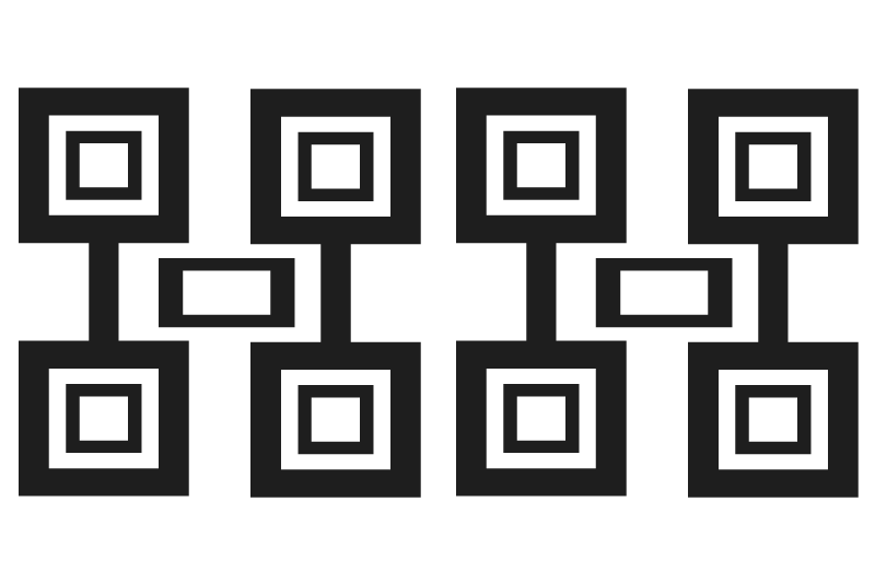 현대식 식탁보 모던 사각 패턴 - TenStickers