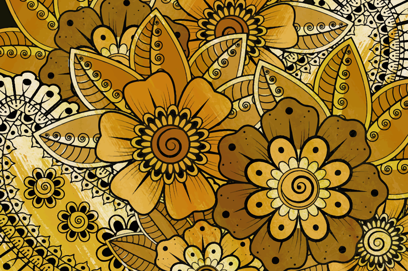 페이즐리 인도 스타일 페이즐리 플레이스 매트 - TenStickers