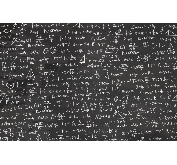 벽화 청소년 침실 수학 칠판 패턴 - TenStickers