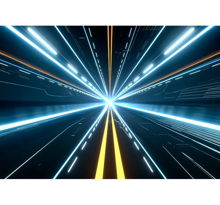 미래의 복도 3d 벽 벽화 - TenStickers