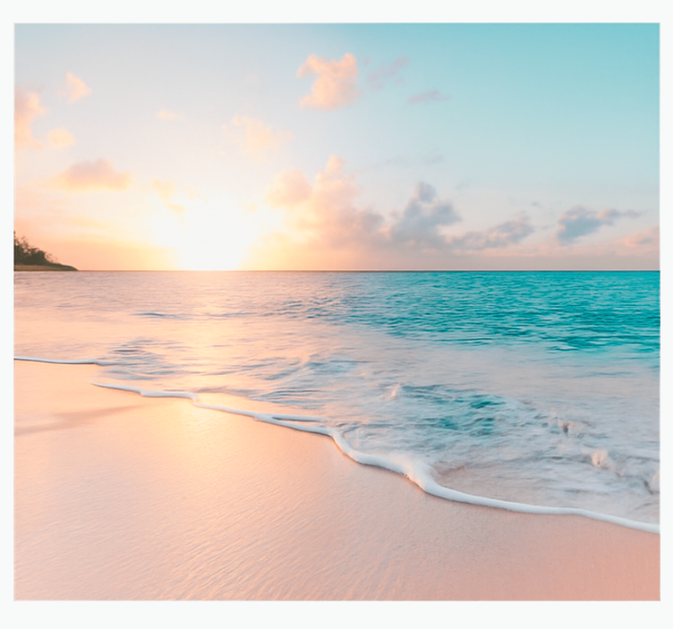 벽화 바다 고요한 일몰 디자인 - TenStickers