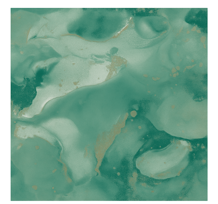 거실 벽 벽화 에스메랄드 대리석 소용돌이 - TenStickers