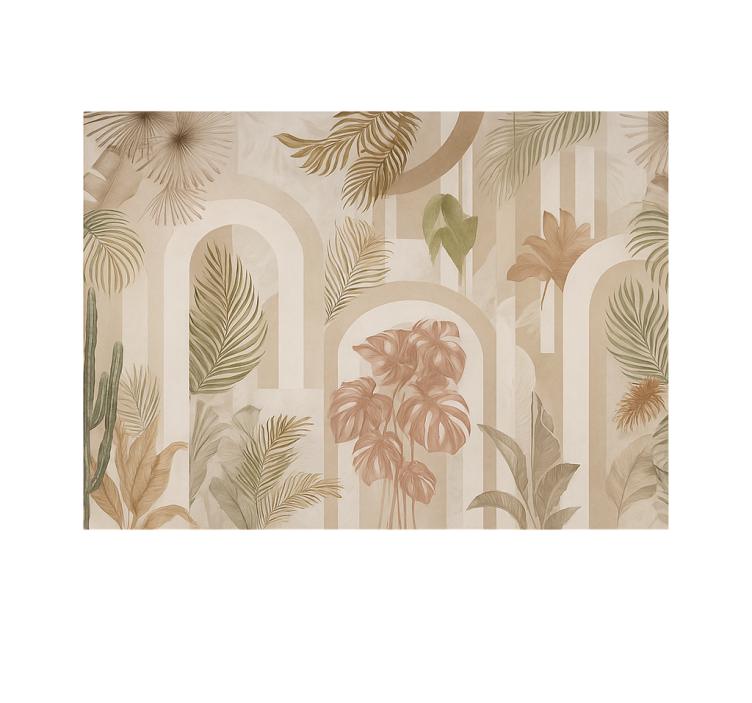 거실 벽 벽화 정글 아치 디자인 - TenStickers