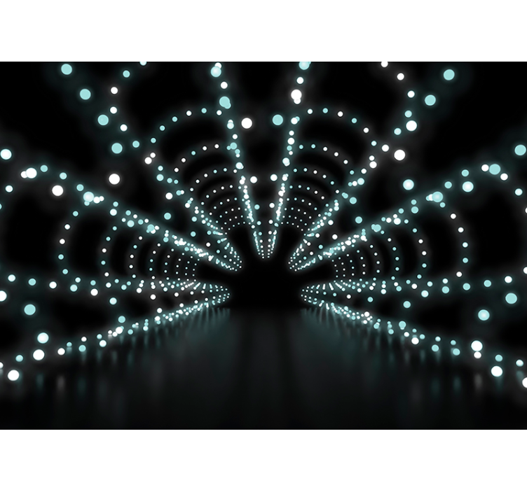 3d 효과 벽 벽화 추상적인 빛 버스트 - TenStickers