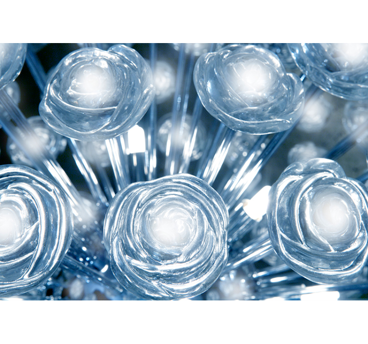 크리스탈 꽃 벽 벽화 - TenStickers