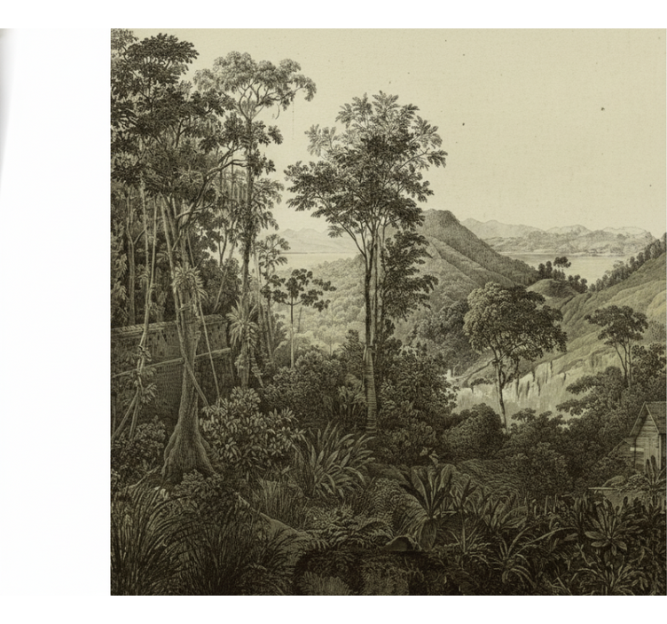 숲 벽 벽화 언덕 숲 인쇄 - TenStickers