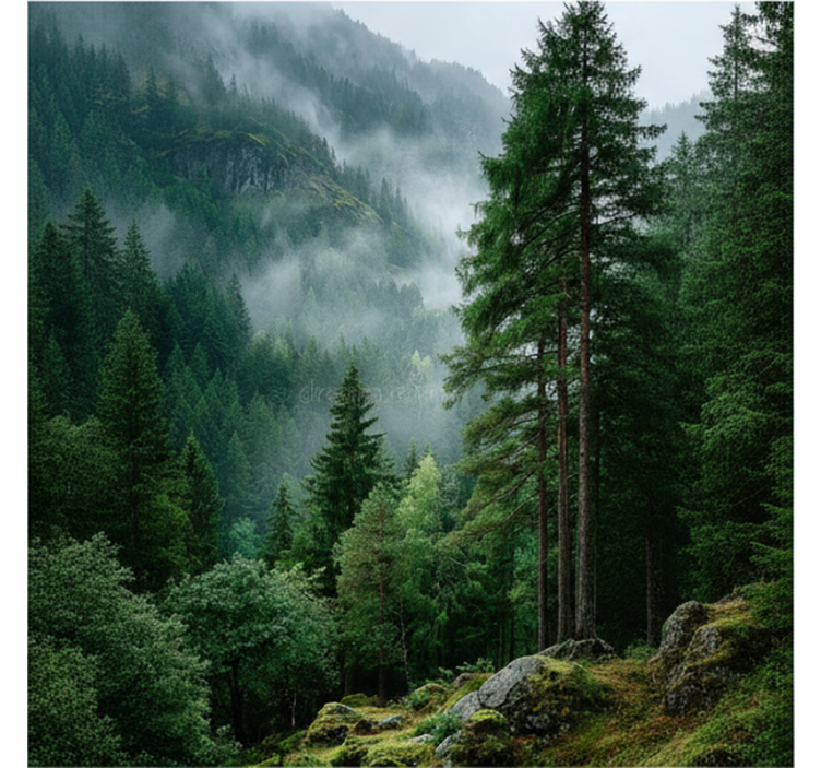 숲 벽 벽화 우울한 선택 - TenStickers