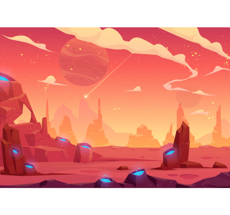 우주 어린이 벽화 방문 - TenStickers