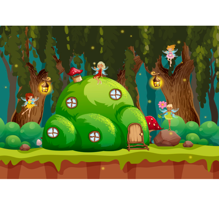 판타지 벽 벽화 요정 마법에 걸린 숲 - TenStickers