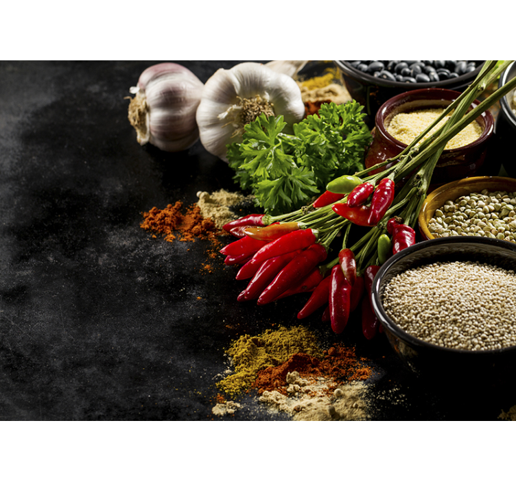 주방 벽화 요리 향신료 디스플레이 - TenStickers