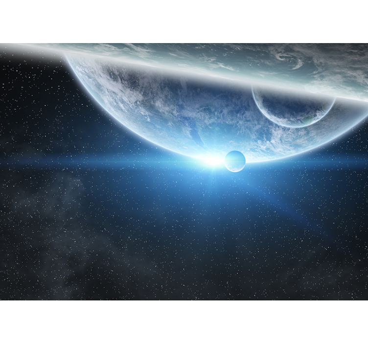 우주 풍경 벽 벽화에서 지구 - TenStickers