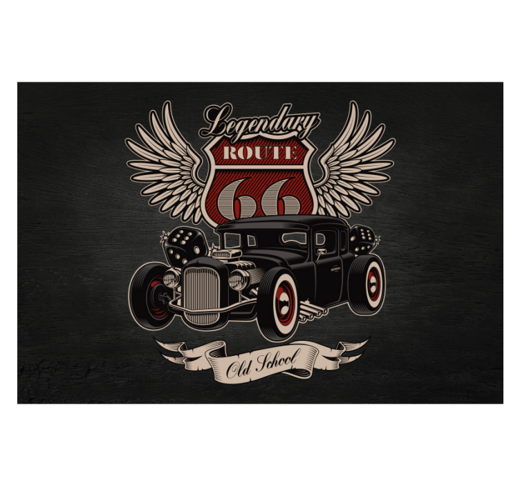 서비스 경로 자동차 벽화 - TenStickers