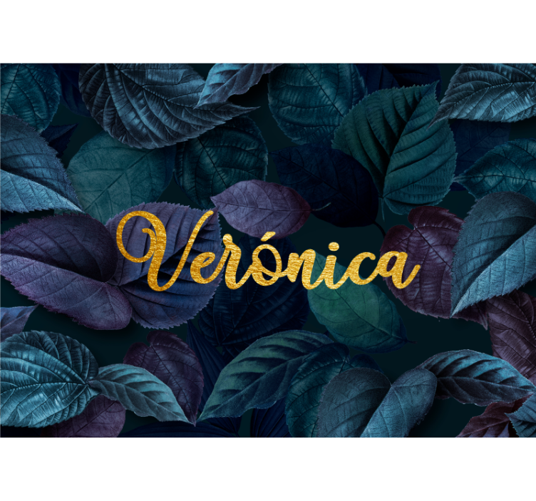 꽃 벽 벽화 우아한 잎 무늬 - TenStickers