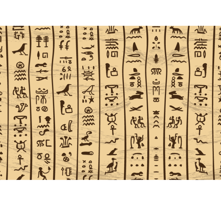 이집트 상형 문자 거실 벽 벽화 - TenStickers
