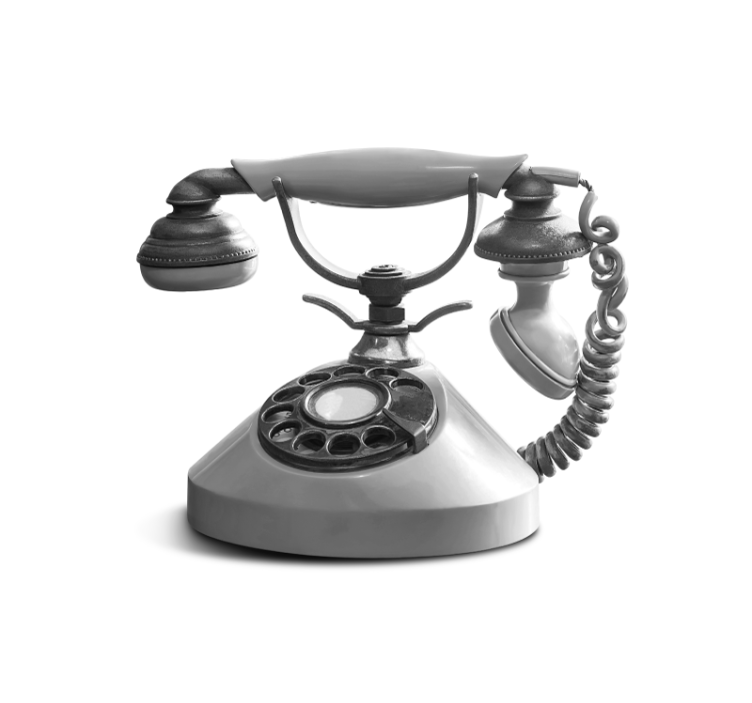 거실 벽 벽화 빈티지 전화 클로즈업 - TenStickers