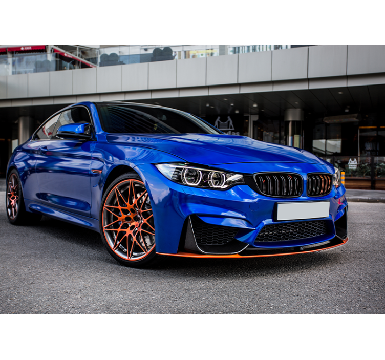 침실 블루 스포츠 자동차 벽 벽화 - TenStickers