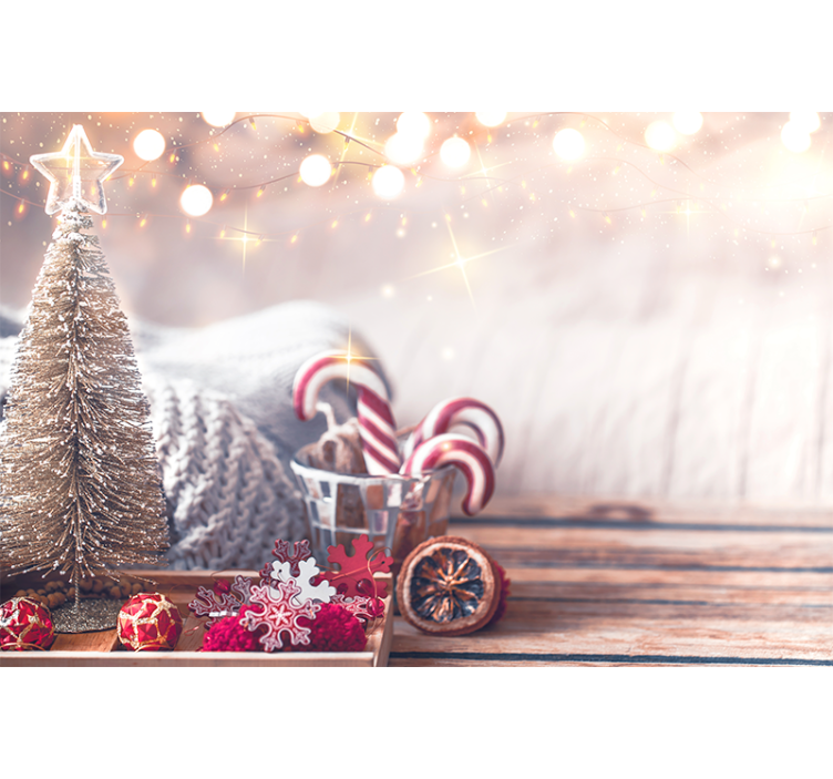 크리스마스 벽화 즐거운 휴일 분위기 - TenStickers