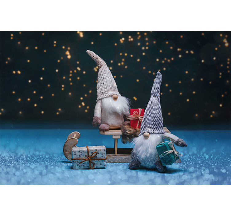 크리스마스 벽화 즐거운 노움 축제 - TenStickers