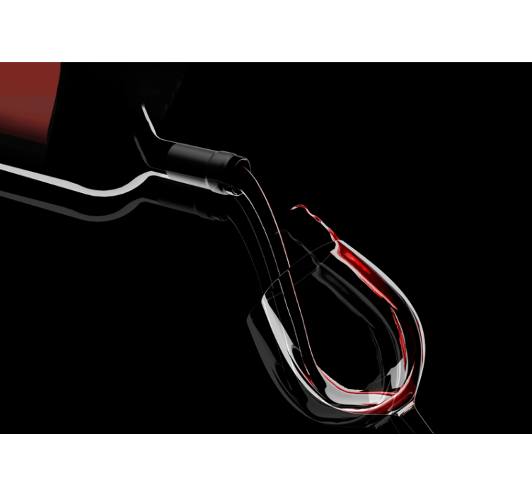 음악 테마 벽 벽화 와인 따르는 우아함 - TenStickers