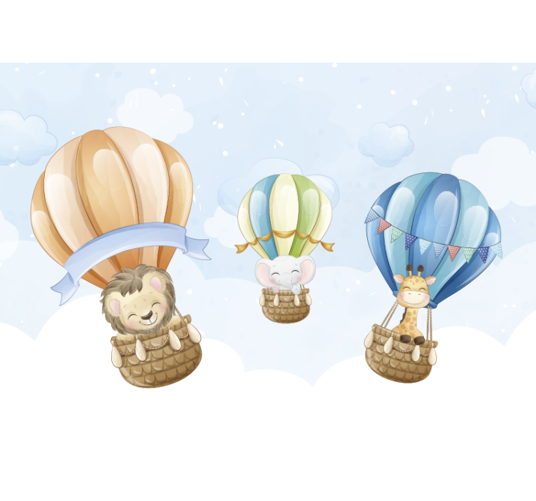 동물 벽 벽화 풍선 비행선 - TenStickers
