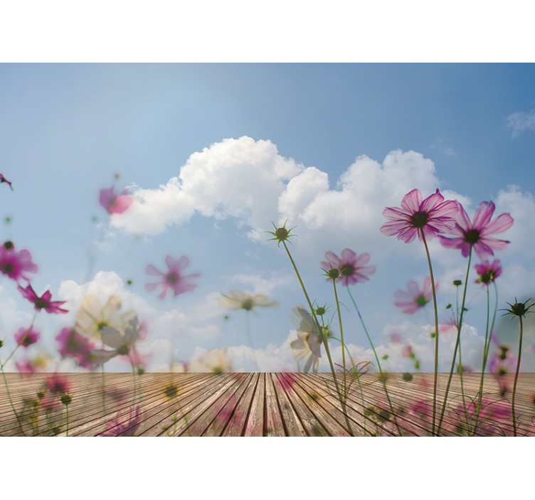 꽃 벽 벽화 섬세한 꽃이 핀다 - TenStickers