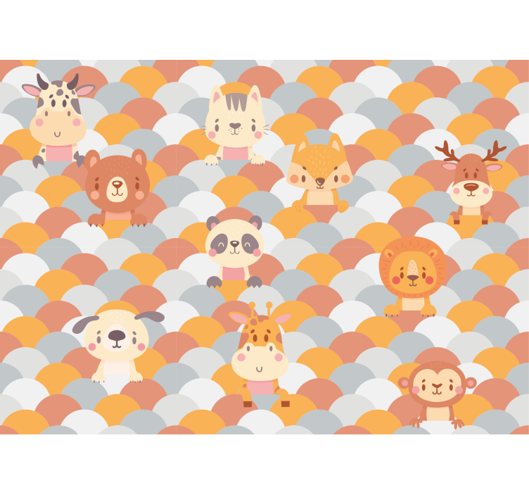 동물 벽 벽화 사랑스러운 동물 얼굴 - TenStickers