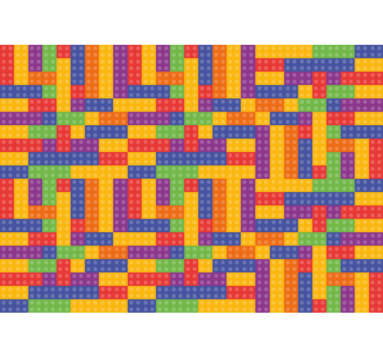 다른 질감과 패턴 벽 벽화 다채로운 블록 스타일 - TenStickers