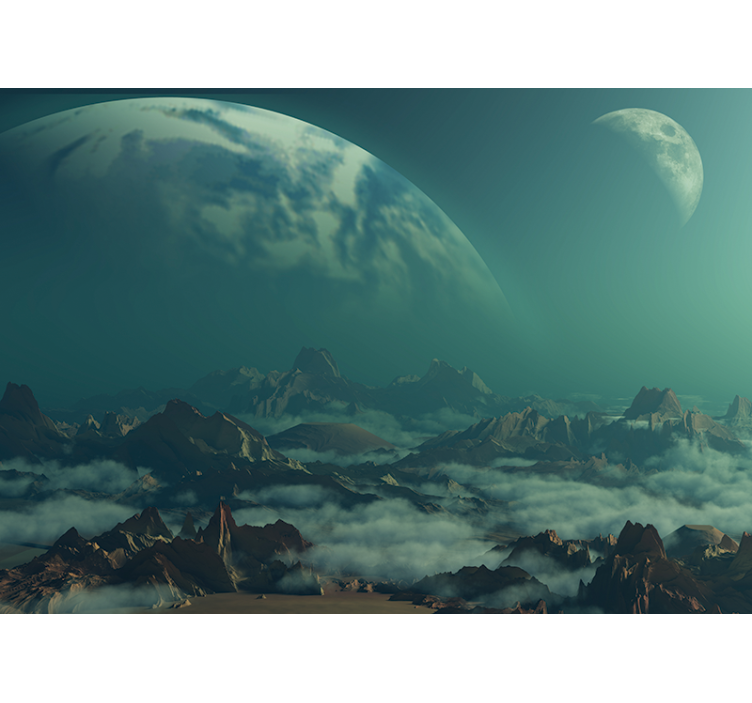 벽화 공간 천상의 산봉우리 - TenStickers