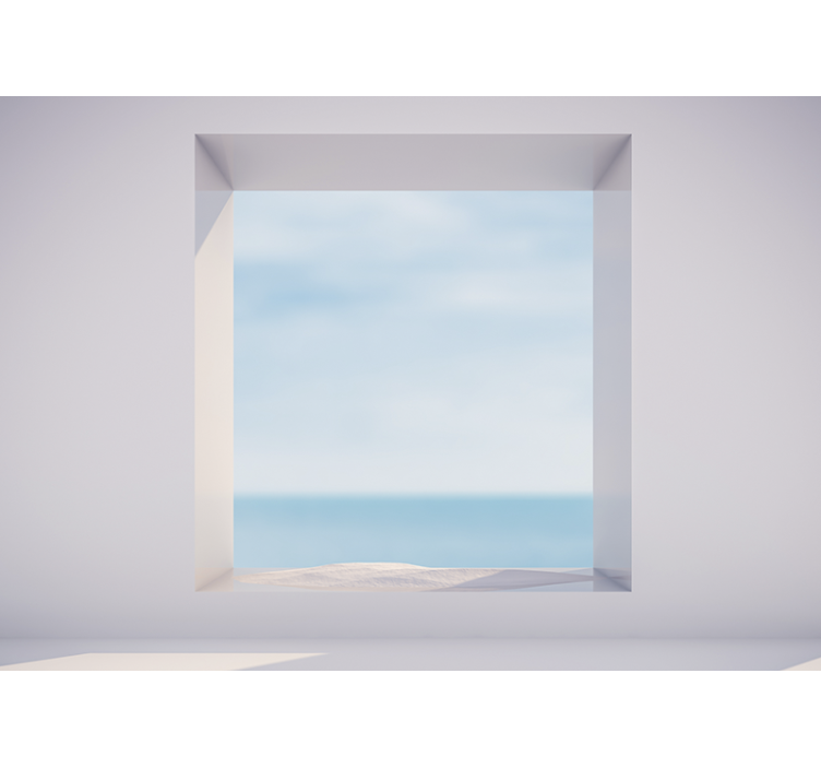 지붕 창 바다 전망 3d 벽 벽화 - TenStickers