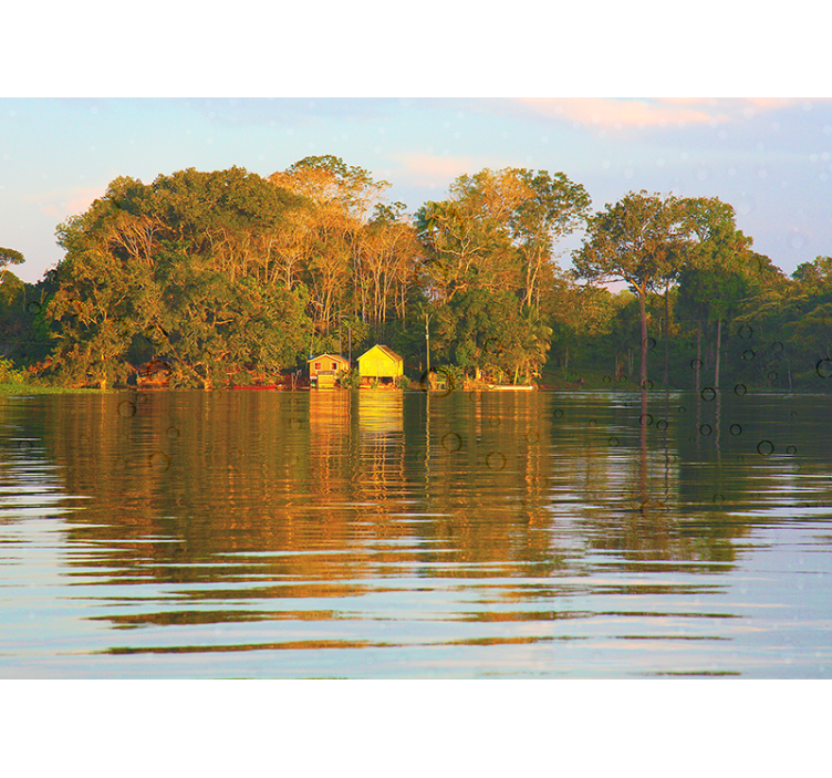 풍경 벽 벽화 평화로운 물 경치 반사 - TenStickers